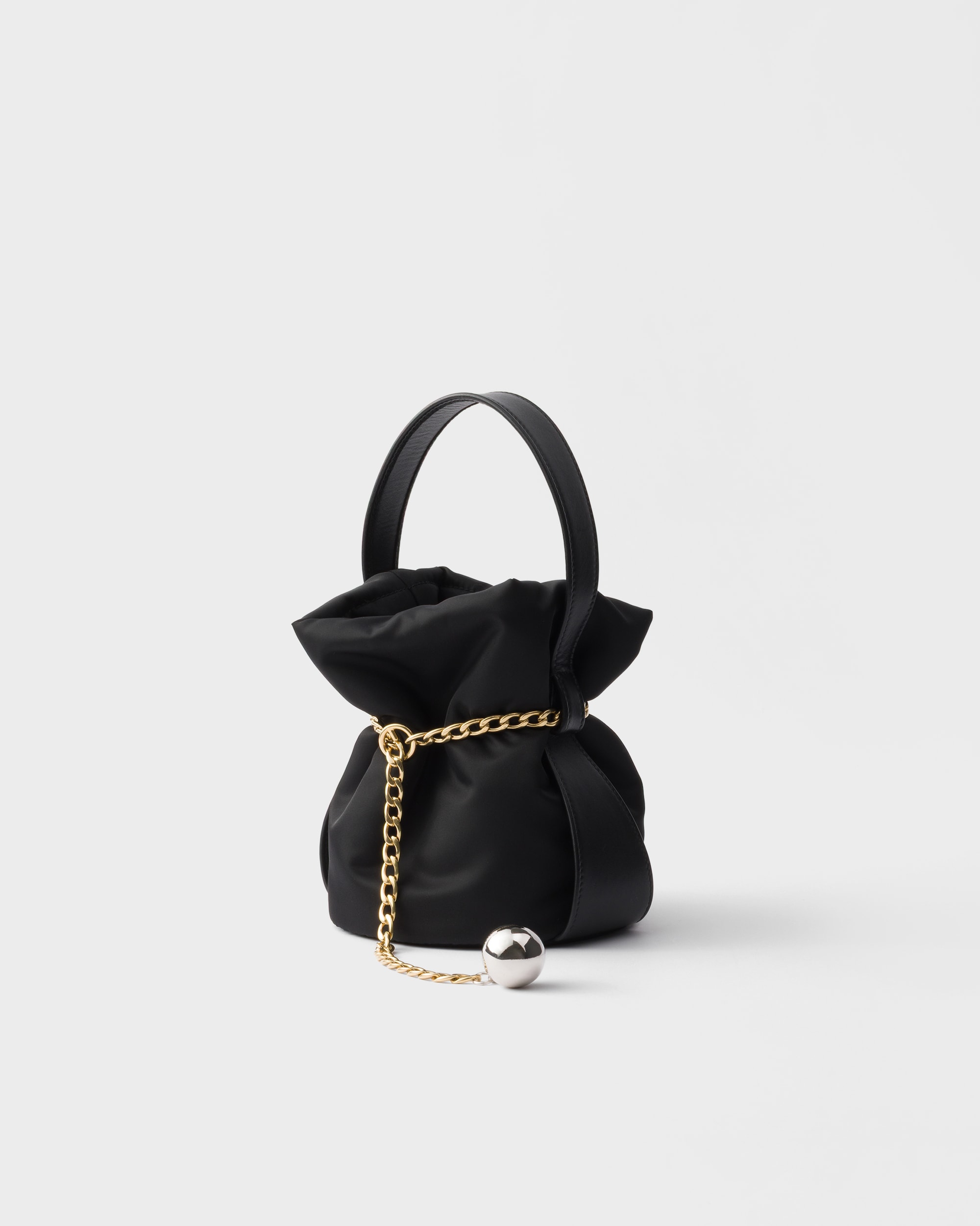Petit Sac Noir Re-Nylon and nappa leather mini bucket bag - Image 7